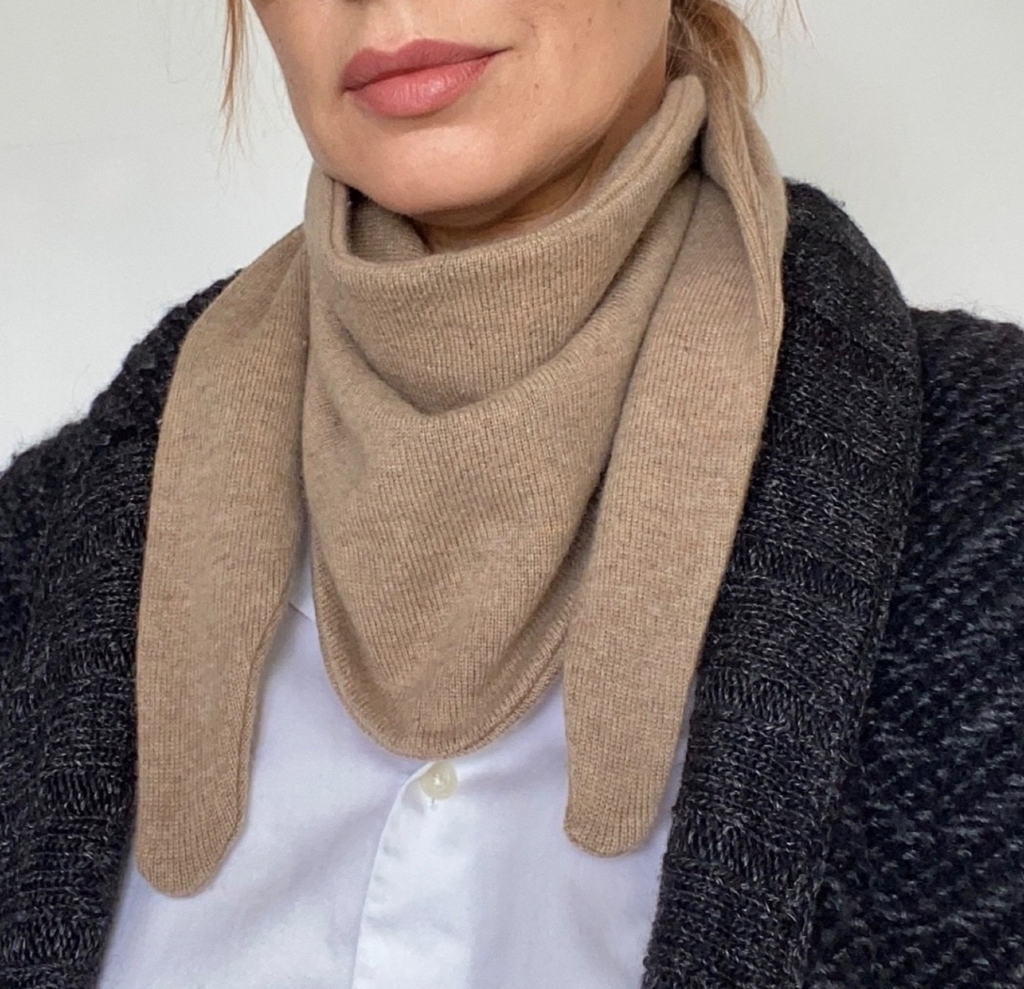 100% Cashmere Triangle Scarf Bandana